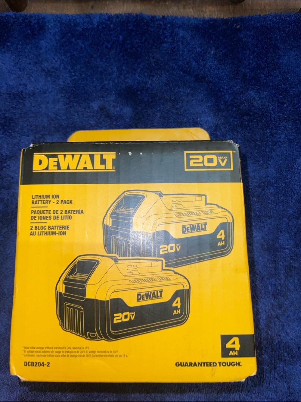 DEWALT 20V 4Ah Lithium-Ion Battery Pack (2-Pack) - Yellow/Black